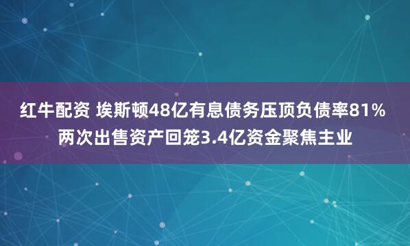 红牛配资 埃斯顿48亿有息债务压顶负债率81% 两次出售资产回笼3.4亿资金聚焦主业